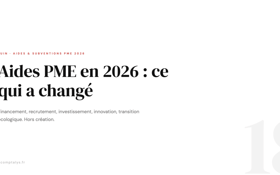 Aides PME en 2026